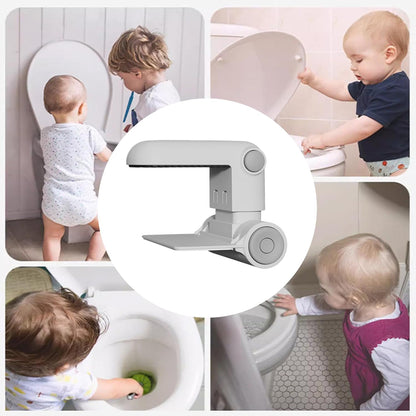 Baby Proof Toilet Seat Lock, Child Safety Toilet Lid Lock with Strong Latch, Universals Fit Toilets Locks, Perfect for Toddler, Kids, Infanted, Easy Adult Access, No Tools Required, 8.4x6.7x8.7cm Abs