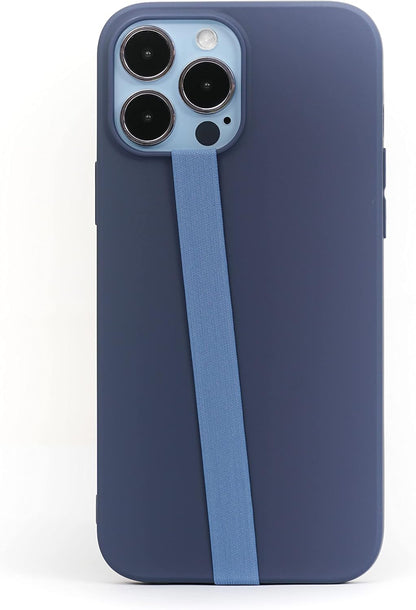 TFY Elastic Phone Strap, Universal Slim Hand Finger Grip, Non-slip Cell Phone Holder, fit Most Smartphones Case - 2 Pieces (Blue)