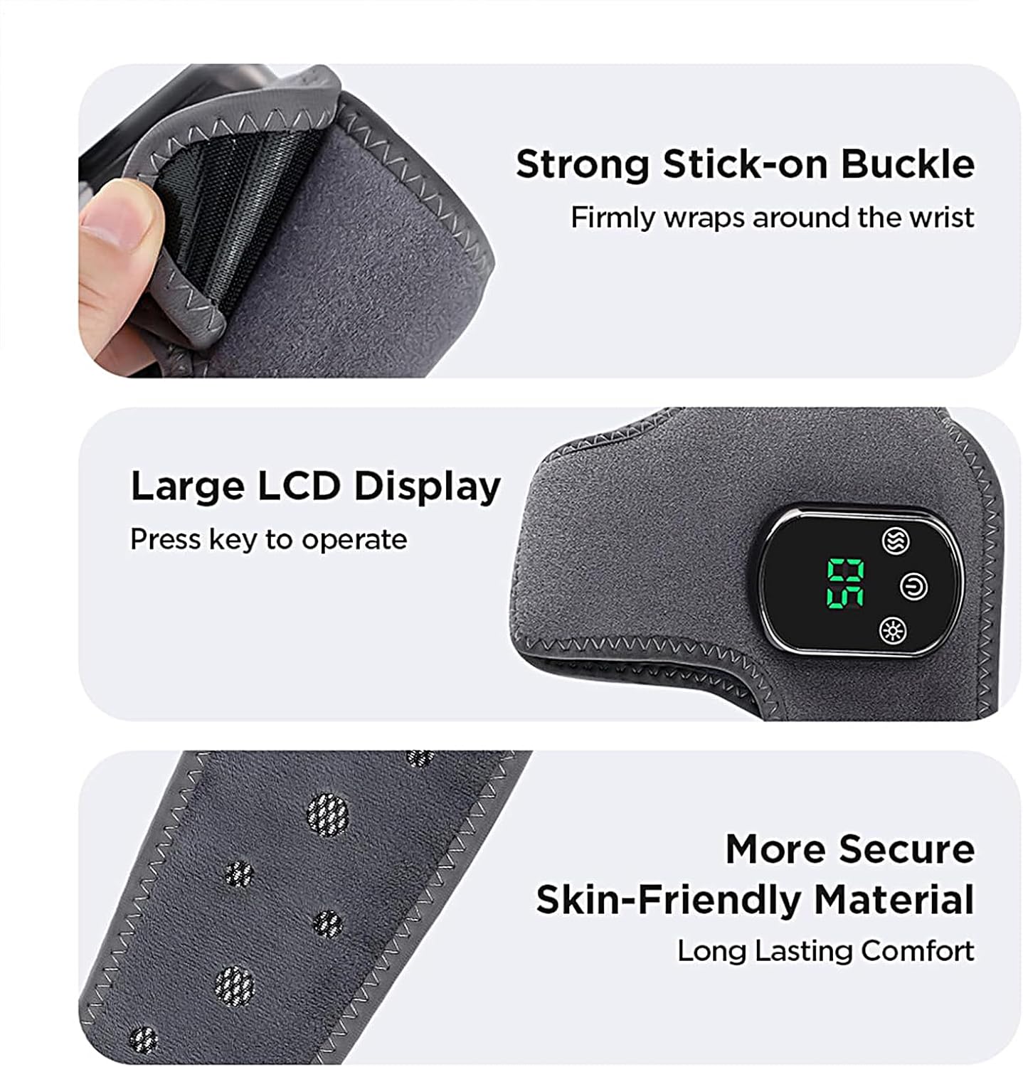 Macchina per massaggi, attrezzo per il recupero del piede, migliora il comfort delle gambe, design ricaricabile riscaldato, funzione wireless, dimensioni compatte per post allenamento, sport, routine