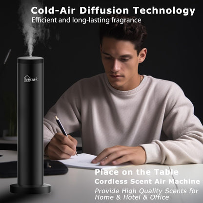 2025 Upgraded Wireless Rechargeable Diffuser - Whole House Hotel Odor Diffuser, Odor Air Machine - Bluetooth Control - Waterless Essential Oil Diffuser for Large Room,