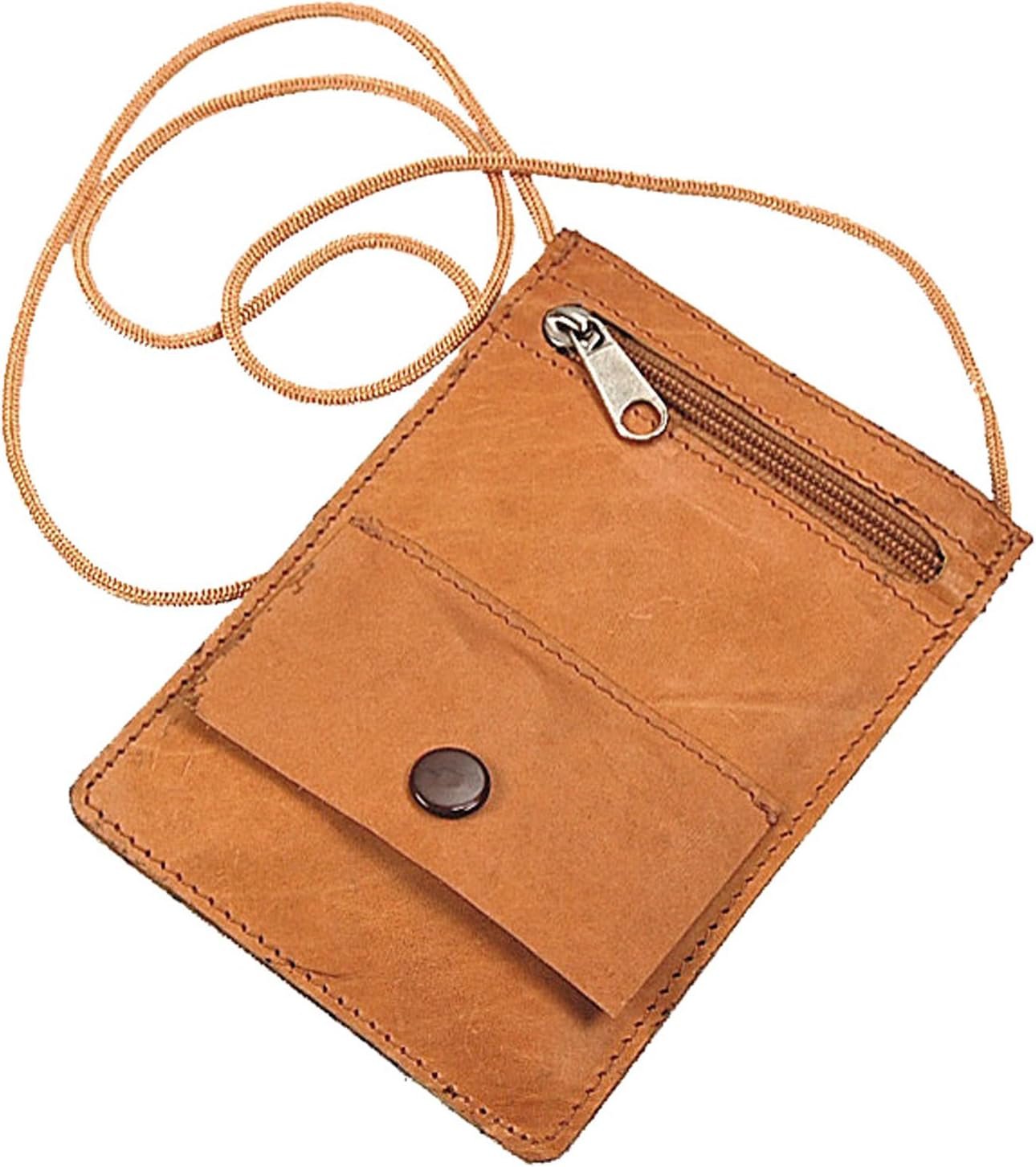 BOCCX Small Chest Pocket Simple Leather Security Wallet Chest Pocket GoBago, Natural, S, Chest Pocket, natural, Chest pocket