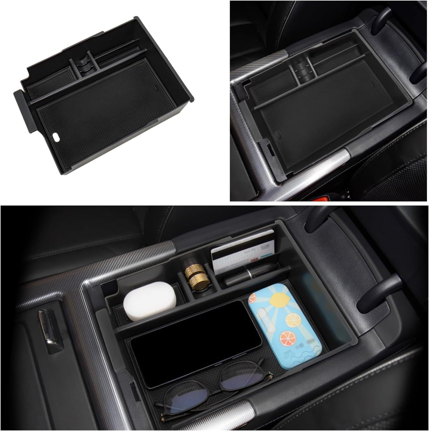 Center Console Organizer Compatible with Hyundai Palisade 2023 2024 Accessories Interior Insert Glove Pallet Drawer Box Holder (Armrest Organizer)