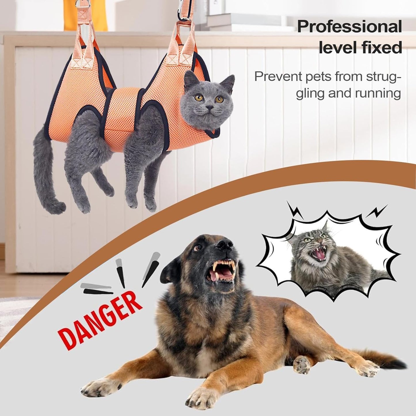 Grooming Hammock, Dog Nail Cutting Hammock, Ergonomic Pet Harness, Portable Compact Ideal for Home, Veterinary Clinic, Claw Care, Bathing Assistance, Small, Medium, Large