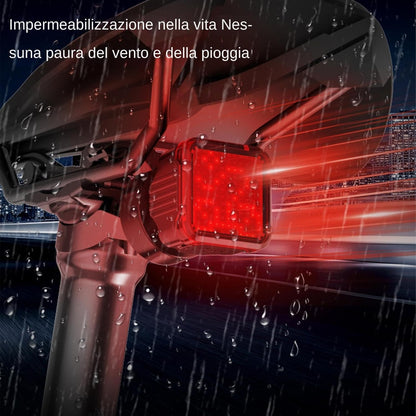 Tail Light, Bike Safety Brake with Long Battery Life and Multi-Dynamic Expressions, Led Warning Lighting Cycling Accessories for Bike Touring, Mountain Trail, Outdoor Adventures