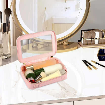 Clear Makeup Bags, Large Capacity Transparent Cosmetic Bags, Waterproof Toiletry Travel Bag, Stylish Makeup Pouch with Double Zippers for Travel Bathroom Men Women Vocation (Pink)