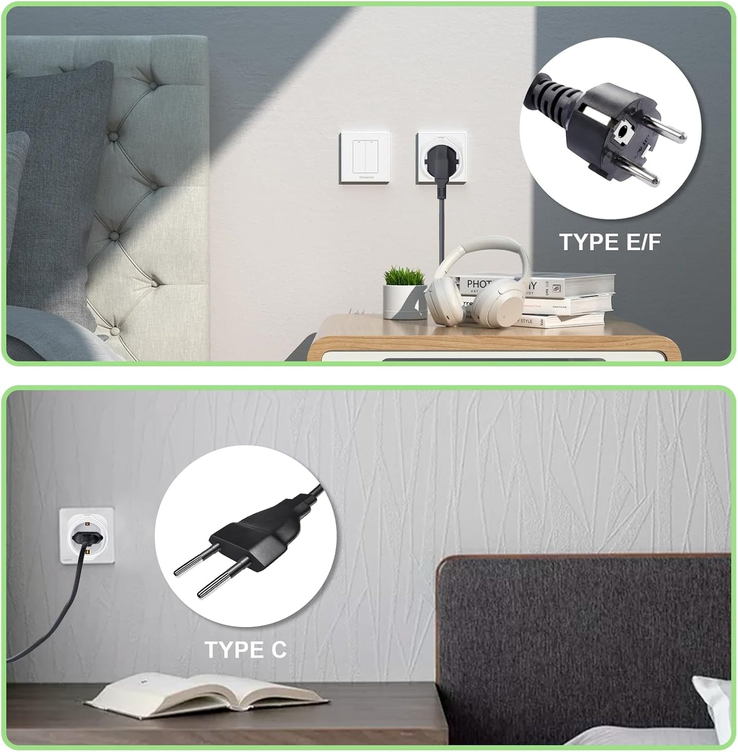 UK Plug Adapter,2pcs UK Plug to Italian Plug Adapter and Universal Travel Adapter, UK to Italy Adapter for Great Britain Qatar Ireland Maldives, Type G