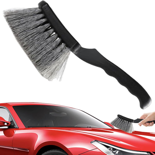 Tire Cleaning Brush, Car Detailing Tool, 9.45 Inches Long Bristle Scrubber, Convenient No Scratch Washing Accessory for Auto Truck Motorcycle Floor Mat Rim Maintenance Tasks