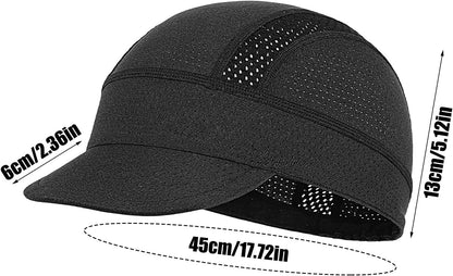 Bike Hat, Hard cap Liner, Mesh Headwear, Sun Visor Helmet, Breathable Protective Gear for Cycling Workout Skiing Fishing Construction Camping Football Hiking, 5.12x2.36 Inches