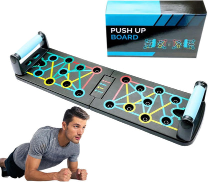 Push Up Board, Foldable Pushup Stand System, Multifunzionale Home Workout Equipment, Professional Strength Training per uomini e donne, portatile Fitness Gear
