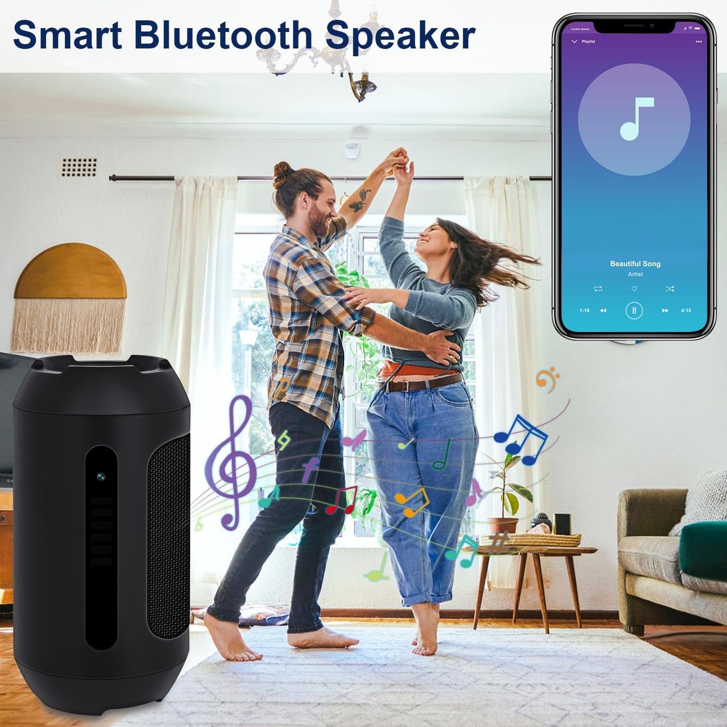 OTADUG Spy Camera Speaker, 1080P HD Mini Wireless Hidden Camera Security Surveillance Nanny Camera with Video and Audio, Motion Detection, Night Vision, 15-hour Playtime, 128 GB