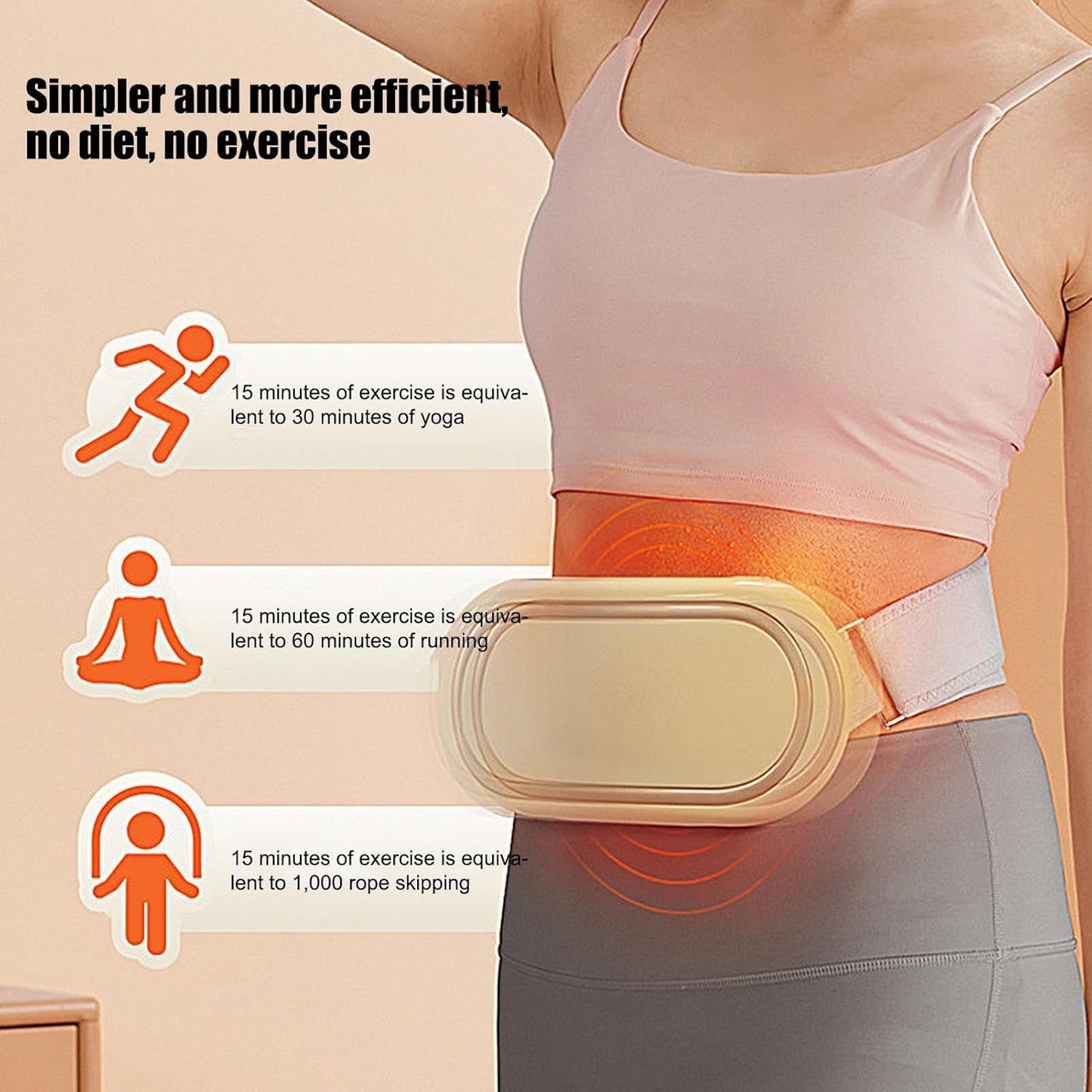 Nybhyjka Abdominal Exercise Band | Electric Abdominal Strengthener, Portable Wireless Massage Belt for Muscle Building Fat Burning Shaping and Firming