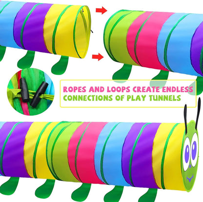 Kids Play Tunnel for Toddlers 1-3, TIKTENT Pop Up Baby Tunnel Crawling Toys with 2 Mesh Sides for Infant Children or Dog, 6 Foot Indoor Outdoor Toddler Toys for 1 2 3 Year Old Girl Boy Birthday Gift