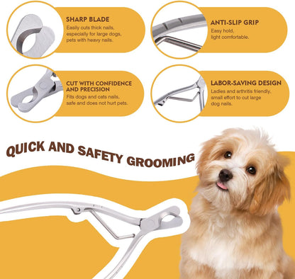 ElighMoo Dog Grooming Brush Kit,Deshedding Dog Brush for Shedding Short Hair Dogs with Pet Nail Clipper and File, Two Sided Pet Brushes for Dogs Removing Dirt & Loose Hair(7PCS) BLACK
