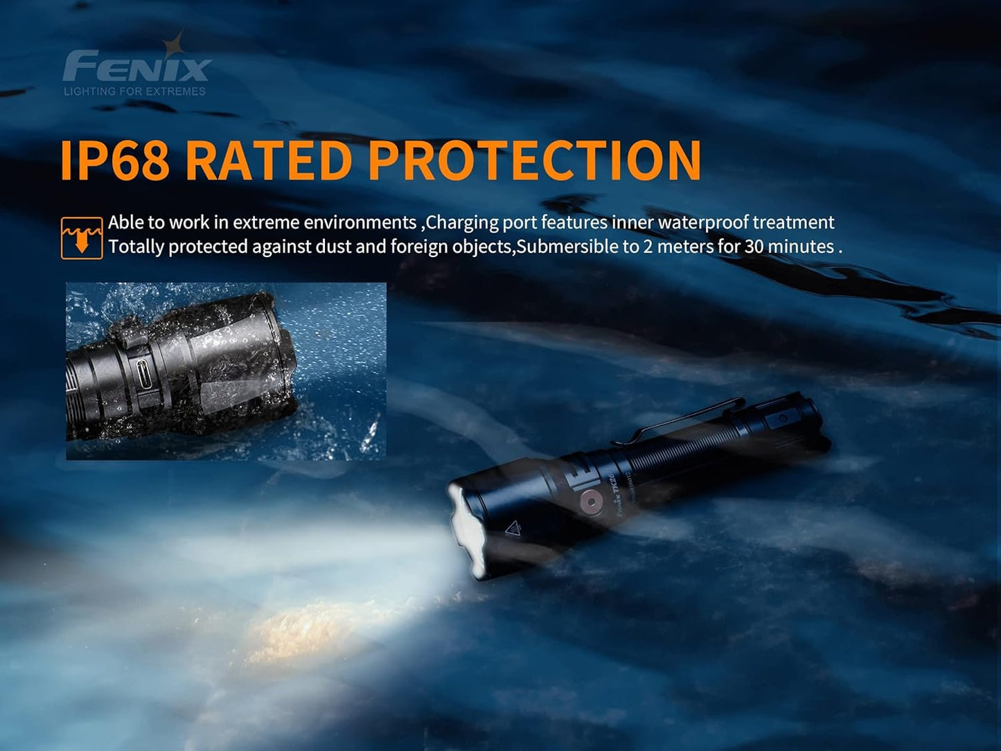 Fenix TK26R 1500 Lumen Multi Color Rechargeable Tactical Flashlight ** Canadian Edition