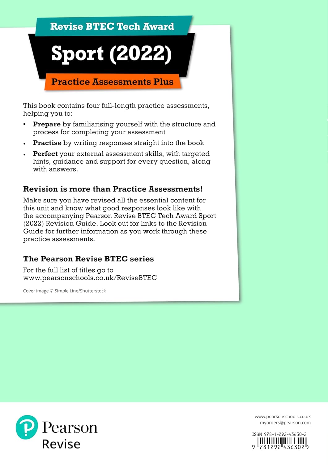 Pearson REVISE BTEC Tech Award Sport Practice Plus - for 2025 and 2026 exams