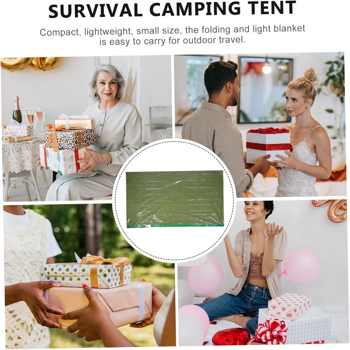 JUMPLAWN Emergency Thermal Survival Tent Multi Functional Outdoor Camping Durable Windproof Blanket for Hiking Expeditions Emergency Situations