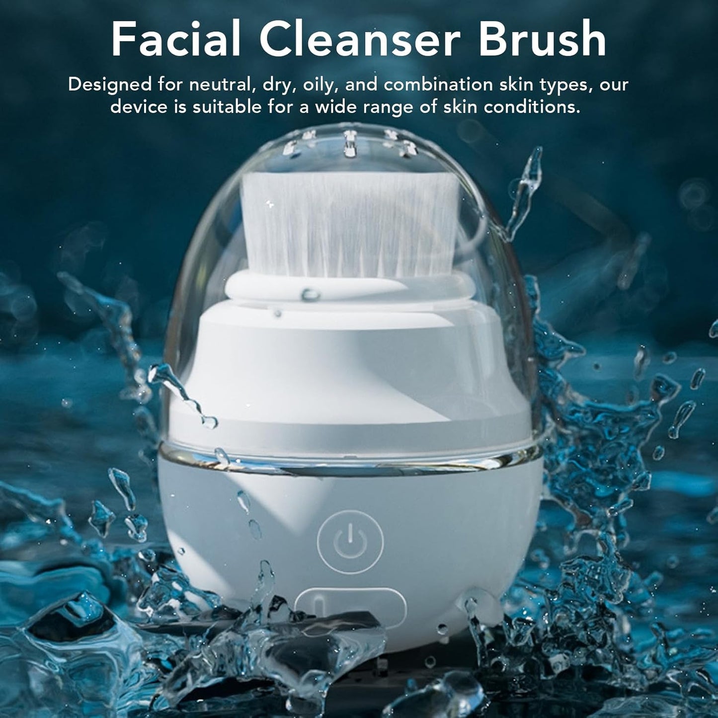 XIASABA Facial Cleanser Brush 3 Speed 180mAH Suitable For All Skin Type Electric Face Scrubber For Exfoliating Deep Cleansing Massaging