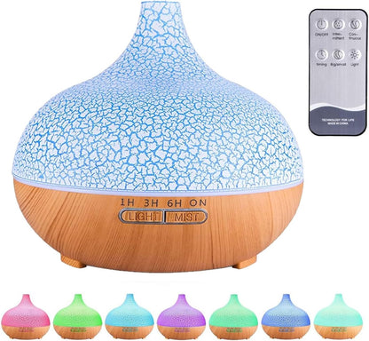 Scent Diffuser - Electric Diffuser with Remote Control 400ml,Household Air Freshener Automatic Aromatherapy Machine with 6 Color Lights for Desk Nursery Relaxation Hotel Apartment Travel Reading