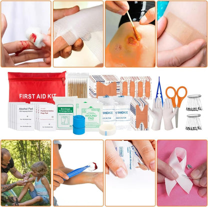 Survival Kit 250pcs, Emergency Survival Gear Kit Survival Tool Emergency Blanket Multi-Tool Axe Shovel First Aid Kit for Wilderness Camping Hiking First Aid for Earthquake, Gifts for Men Women