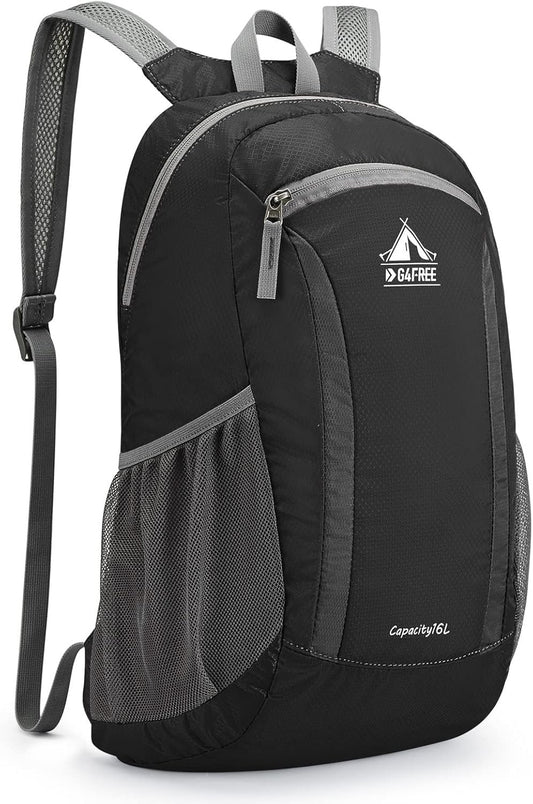 G4Free 16L Hiking Daypack, Lightweight Nylon Packable Small Backpack for Travel Camping Outdoor Men Women