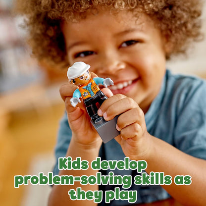 LEGO DUPLO Construction Truck and Tracked Excavator, Buildable Kids Toy for 2+ Year Old; Digger Toy and Tipper Truck Learning Set for Toddlers Who Like Construction Sites and Creative Play 10931