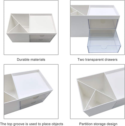 Marknor Minimalist Desk Organizer, White