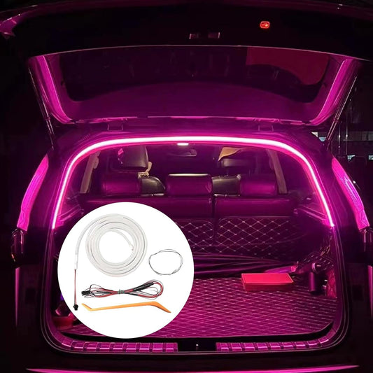 Dynamic Flowing Car Trunk Light Strip, Automatic Sensing Car Boot LED Light Strip, Waterproof, Illumination Decoration for Vehicle Trailer RV Cargo Lighting