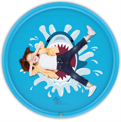 Jasonwell Splash Pad Sprinkler for Kids 68" Splash Play Mat Outdoor Water Toys Inflatable Splash Pad Baby Toddler Pool Boys Girls Children Outside Backyard Dog Sprinkler Pool for Age 1 2 3 4 5 6 7 8 9