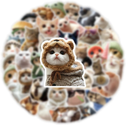 Cat Stickers, Cute Cat Stickers | Cute Animal Stickers - Waterproof Decorative Secals Favors for Teens Adults Girls Boys