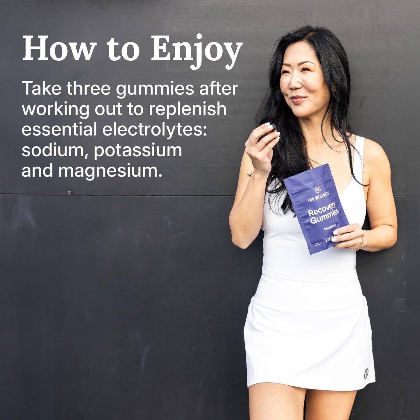 Electrolyte Recovery Gummies™ Blueberry Flavor Hydration Gummies with VitaBlue® Blueberries & Electrolytes - Exercise Recovery, Energy Boost, Replenishment & Antioxidants Non-GMO, Vegan, Gluten-Free