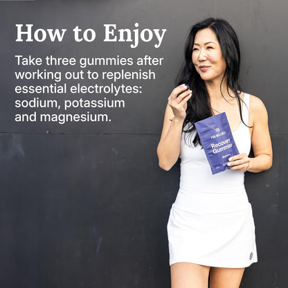 Electrolyte Recovery Gummies™ Blueberry Flavor Hydration Gummies with VitaBlue® Blueberries & Electrolytes - Exercise Recovery, Energy Boost, Replenishment & Antioxidants Non-GMO, Vegan, Gluten-Free