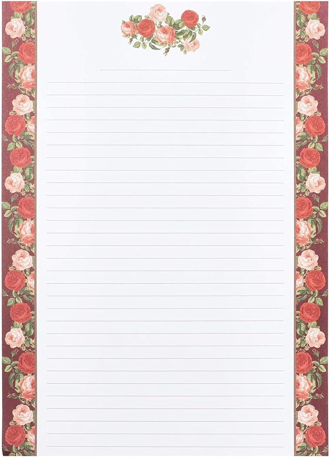 60 Sheets Vintage Floral Stationary with 30 Envelopes, Letter Writing Paper for Poems, Thank You Notes, Pen Pal, Scrapbook, Calligraphy (6 Designs, 10.2 x 7.25 in)
