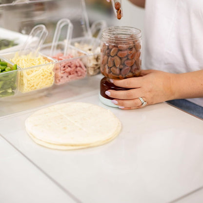 Little Storage Co. Acrylic Cutting Board with Lip for Kitchen, Non-Slip Clear Chopping Board for Countertop Protector, Transparent Large Kitchen Tools & Gadgets - 50cm x 40cm