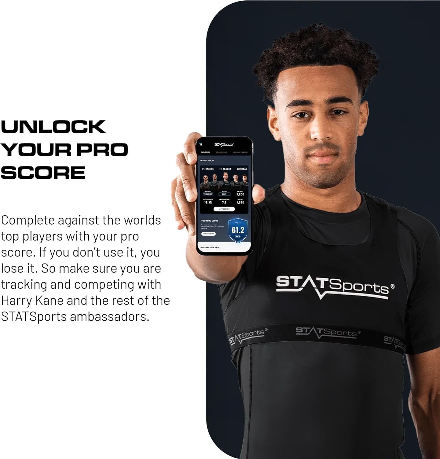 STATSports APEX GPS Soccer Tracker Vest - APEX Athlete Series - Tracks 16 Key Metrics - Sport GPS Vest for Elite Performance Tracking - Sports Activity Trackers Used by Pro Players & Teams, Adult M