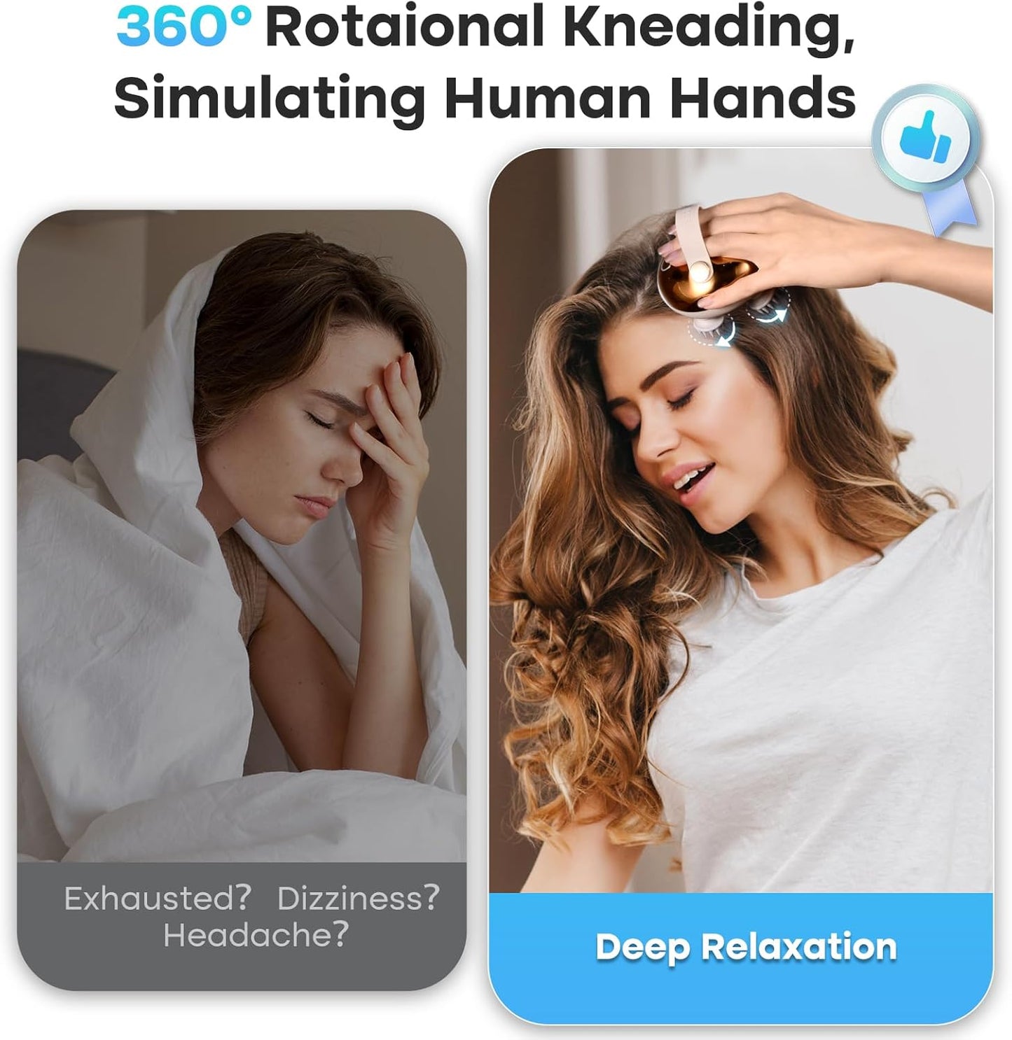 arboleaf Electric Scalp Massager Head Massager Scalp Stress Relax, 5 in 1 Kneading 128 Massage Nodes, Waterproof Hair Massage with 8 Removable Claws Cat Scratcher