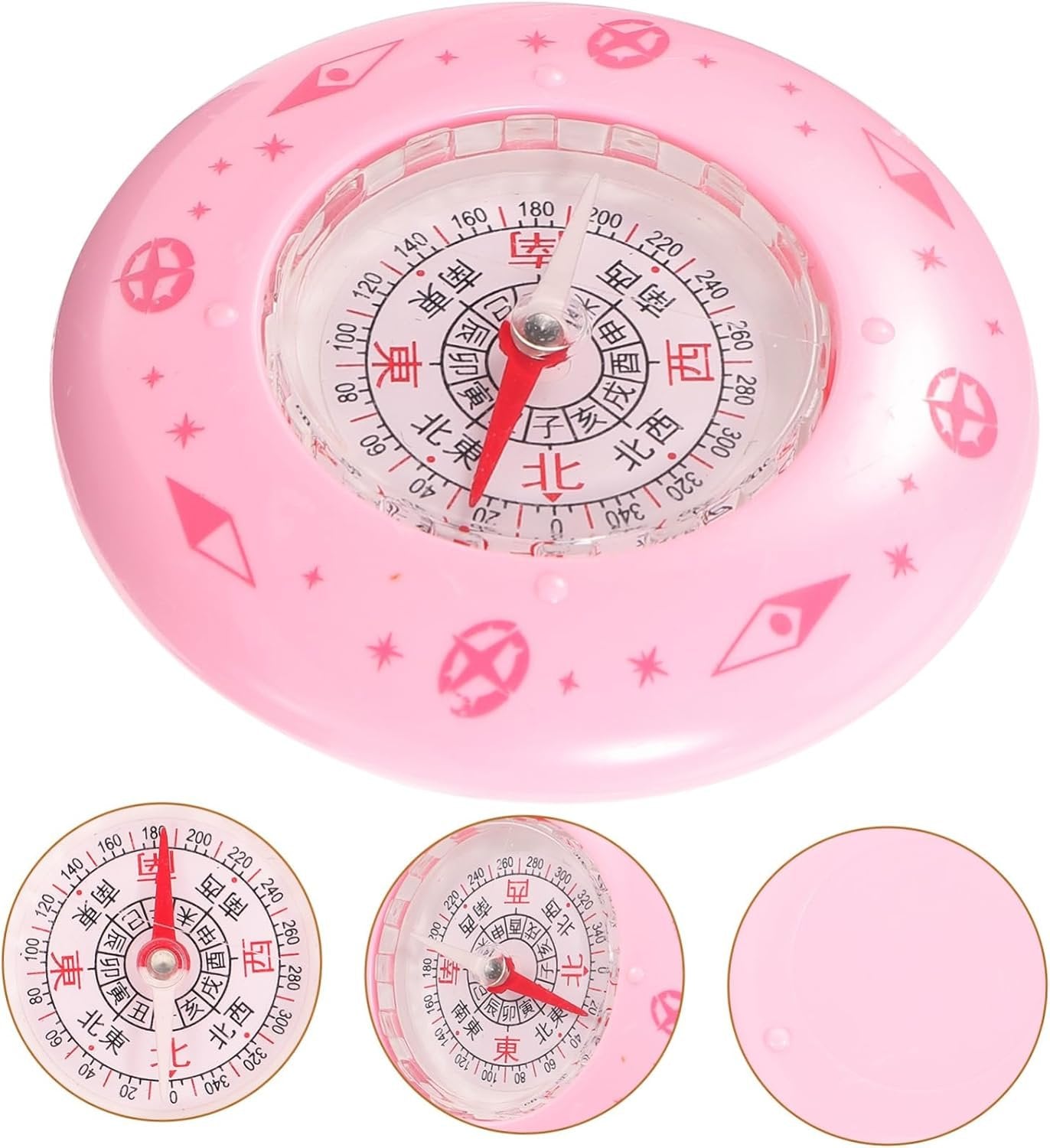 GOOHOCHY Mini Compass for Student Outdoor Portable Plastic and Metal Material Compact Design Random Color