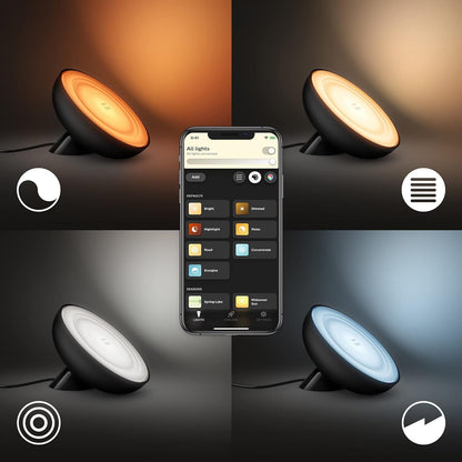 Philips Hue Bloom Colour Smart LED Portable Lamp Black
