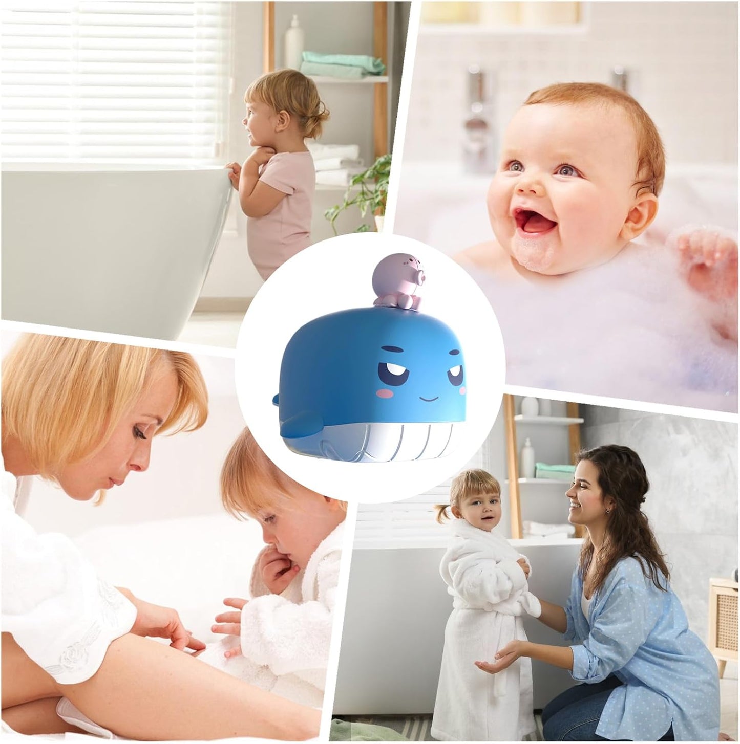 Mimoqk Whale Water Spray Toy, Electric Whale Bath Plaything, Fun Sprayer for , Easter Outdoor Play, Swimming, Friends & Family , Bathtub & Pool Toys, Summer Playtime