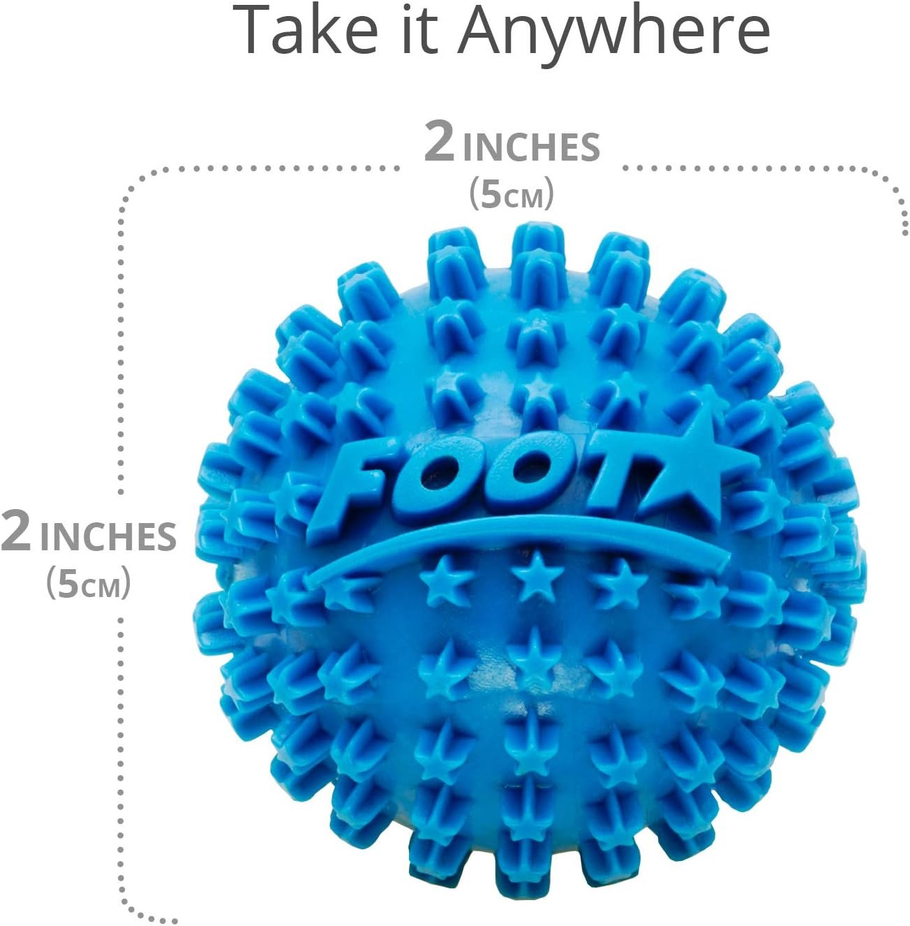 Foot Star 2 Inch Spiky Foot Massager & Roller Ball – Deep Tissue Massage ideal for Plantar Fasciitis Treatment, Muscle Pain Relief, Trigger Point Therapy & Myofascial Release by Body Back Company