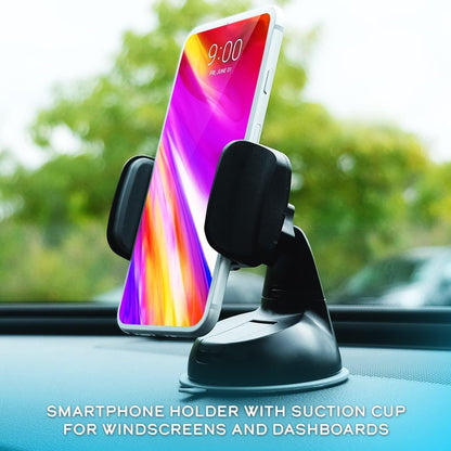 Mobile Phone Holder Car Suction Cup Dashboard Windshield Strong Suction Cup 360° Rotation Horizontal or Vertical Position, Universal Suitable for Smartphones up to 7.5 Inches Screen