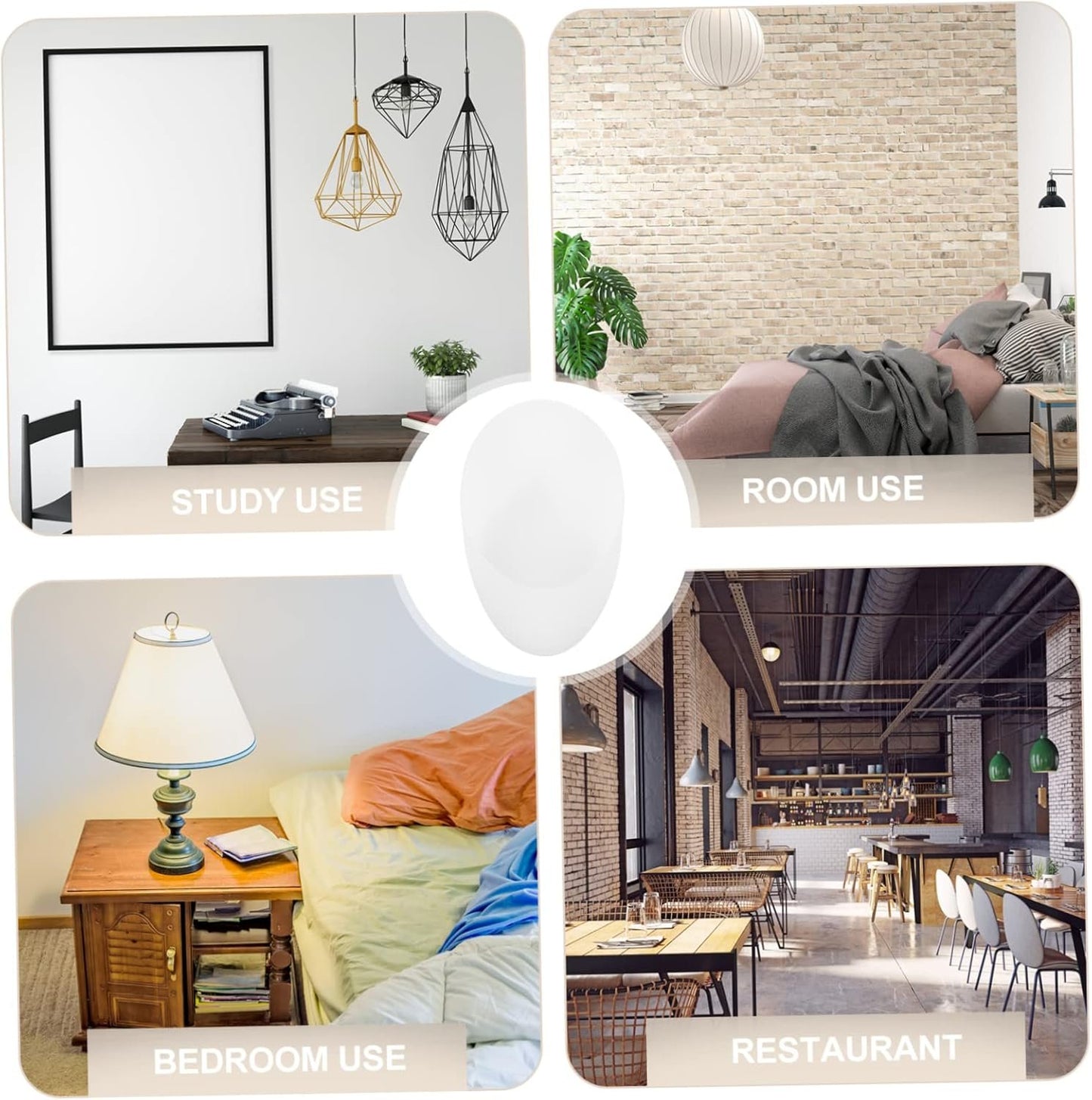 HONMEET Home Office Lighting Upgrade 6 Pack Horseshoe Lamp Shades Replacement Desk Lamp Cover