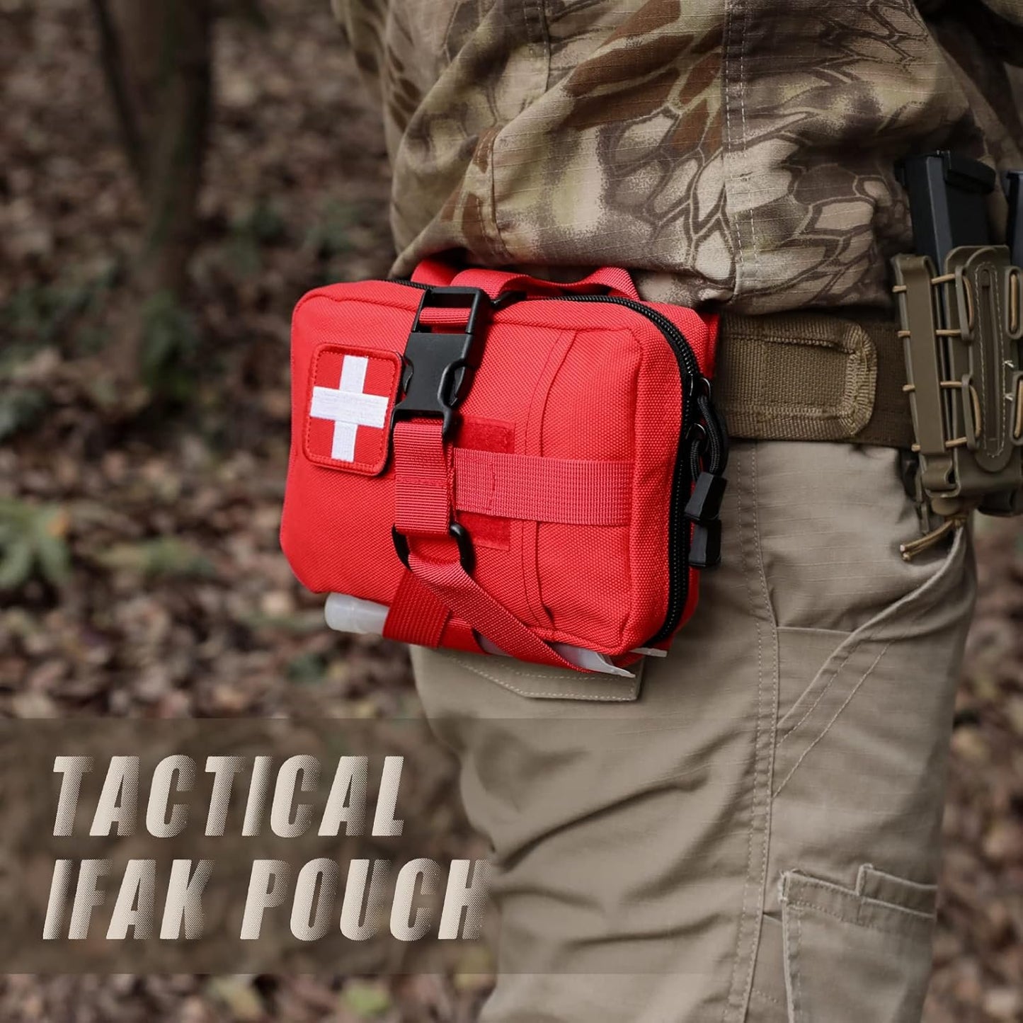 LIVANS Tactical EMT Pouch, Rip Away Molle Medical Pouches IFAK Tear-Away First Aid Kit Emergency Survival Bag for Travel Outdoor Hiking