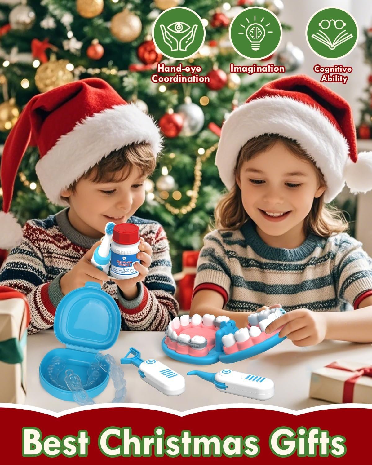 Lehoo Castle Doctor Kit Kids, Dentist Kit for Kids, Medical Kits Pretend Doctor Play Set for Toddlers, Preschool Toys for 3+ 4 5 6 Year Old Boys Girls