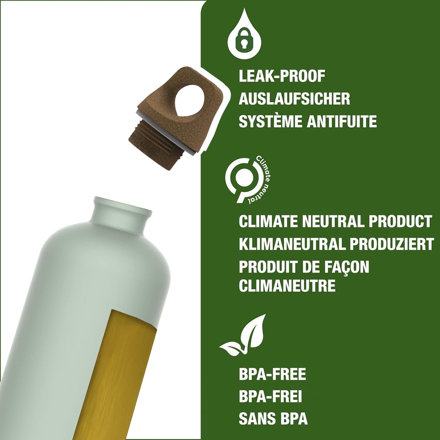 SIGG - Aluminum Water Bottle - Traveller MyPlanet Repeat Plain - Climate Neutral Certified - Suitable For Carbonated Beverages - Leakproof & Lightweight - BPA Free - 34oz