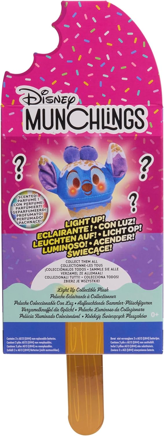 Just Play Disney Munchlings Light-Up Scented Collectible Plush, Kids Toys for Ages 0+ by