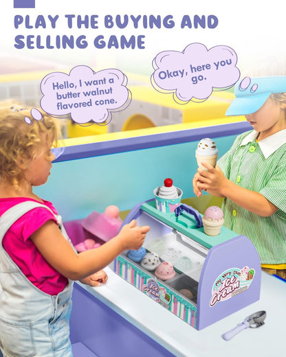 Lehoo Castle Play Food, 3 Year Old Girl Toys Pretend Play, Ice Cream Toy 3 Year Old Girl Gifts, Kids Toys for 3 Years