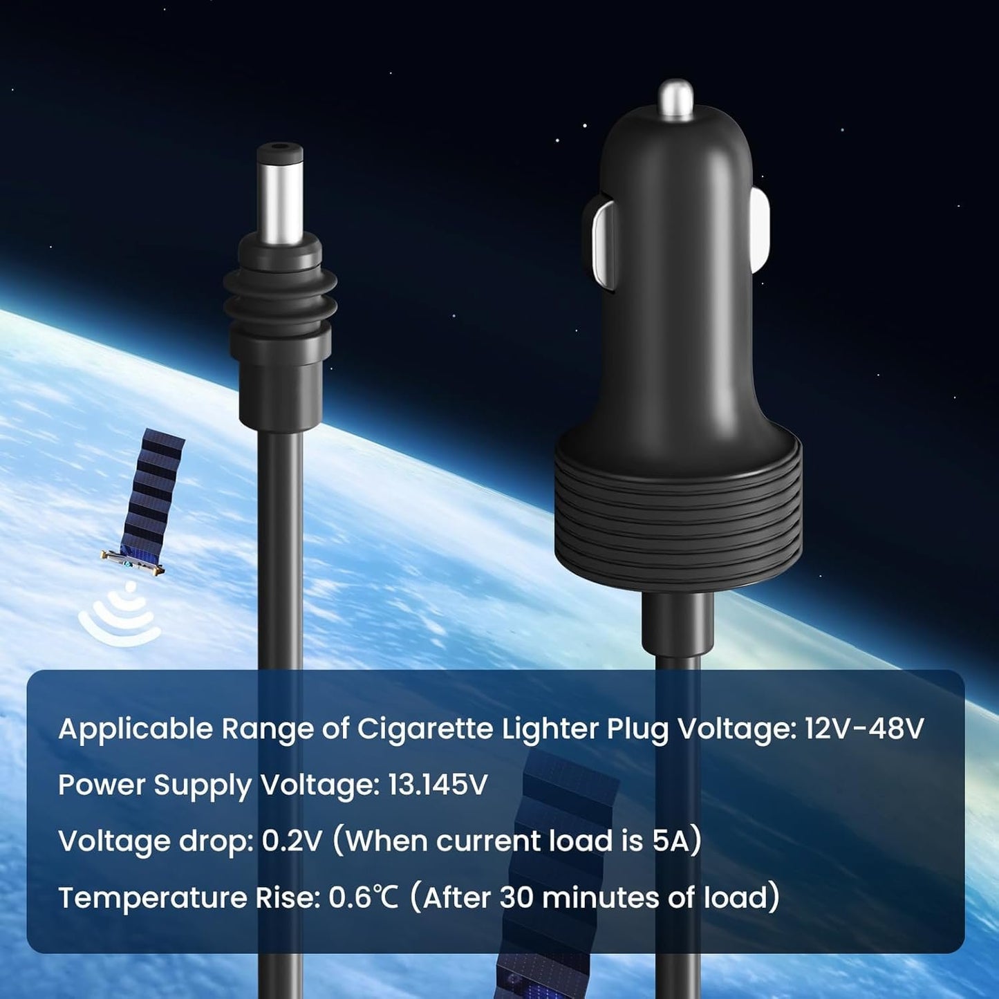 daboot Starlink Mini 12V Cable - 12-48V Car Cigarette Lighter to DC Power Cable Adapter Charging Cord for Star Link Mini Car, RVs, Trucks & Ship (5M/16.4FT)
