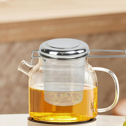 Stainless Steel Tea Infuser | Foldable Drinks Strainer | Lightweight Anti-Drip Tea Infuser with Lid for Home, Kitchen, Camping, Travel, Workplace