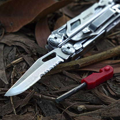 ROCKTOL Multitool, 22-in-1 Multi Tool Pliers with Fire Starter, Emergency Whistle, Glass Breaker, Safety Locking and Nylon Sheath for Survival, Camping, Hunting, Hiking