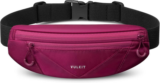 VULKIT Waist Fanny Pack Running Belt for Women Men Waterproof Bum Bag with Adjustable Buckle Elastic Strap Fits for Under 7'' Phones Hiking Walking Gift Travel Outdoors